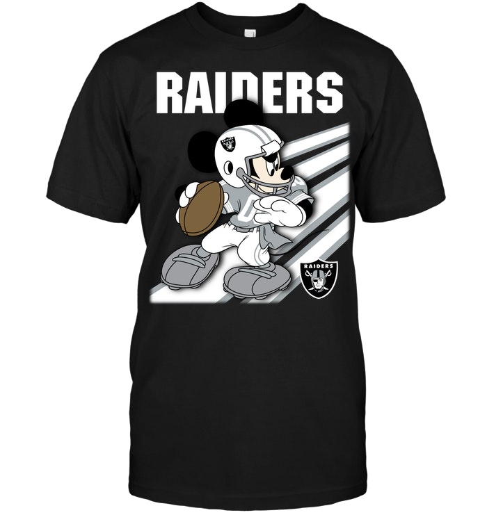Oakland Raiders "mickey Mouse" Disney Football T-Shirt